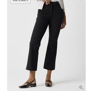 NWT J. Crew Kelsey Flare Pant Cropped Women 14 Black Office Work‎ Career Casual